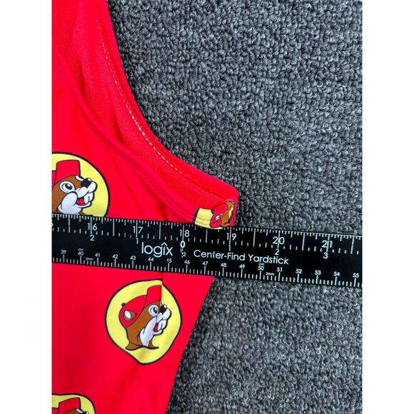 Buc-ee's One-Piece Swimsuit Womens Size XL Red With Beaver Logo Print - Picture 4 of 4